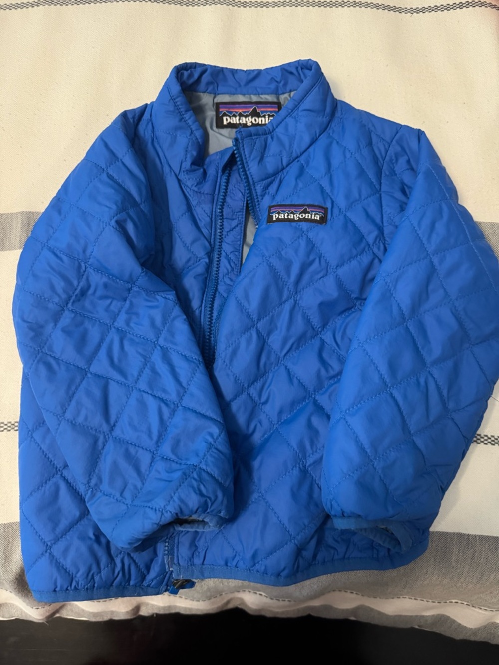 Patagonia Blue Quilted Jacket with Logo